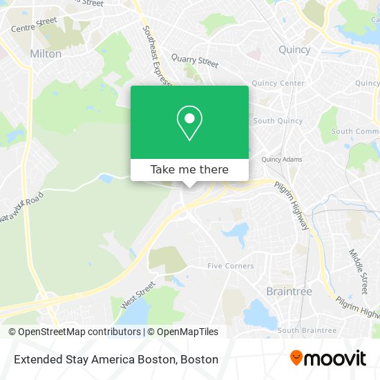 Extended Stay America Boston map