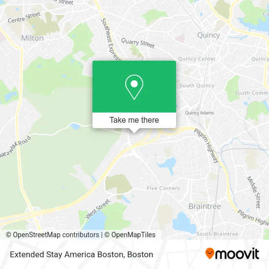 Mapa de Extended Stay America Boston