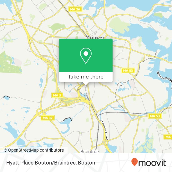 Hyatt Place Boston/Braintree map