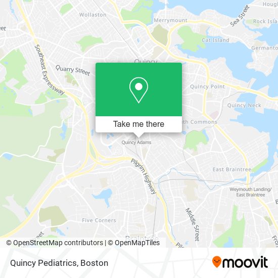 Quincy Pediatrics map