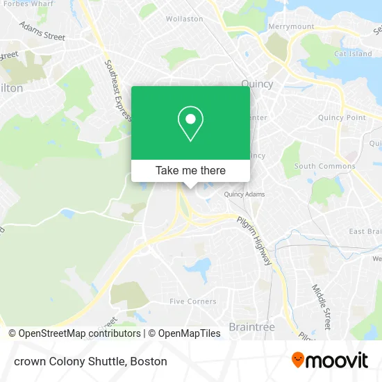 crown Colony Shuttle map