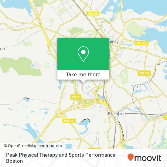 Mapa de Peak Physical Therapy and Sports Performance