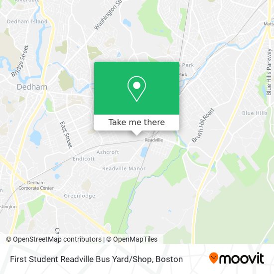 First Student Readville Bus Yard / Shop map