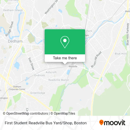 First Student Readville Bus Yard / Shop map
