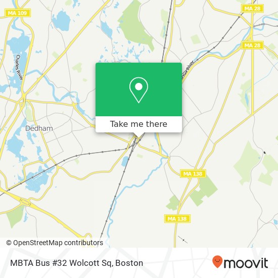 Mapa de MBTA Bus #32 Wolcott Sq