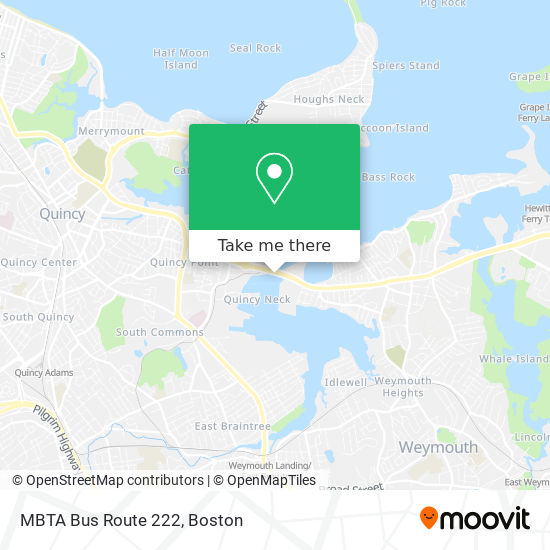 Mapa de MBTA Bus Route 222