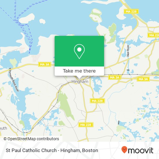 Mapa de St Paul Catholic Church - Hingham