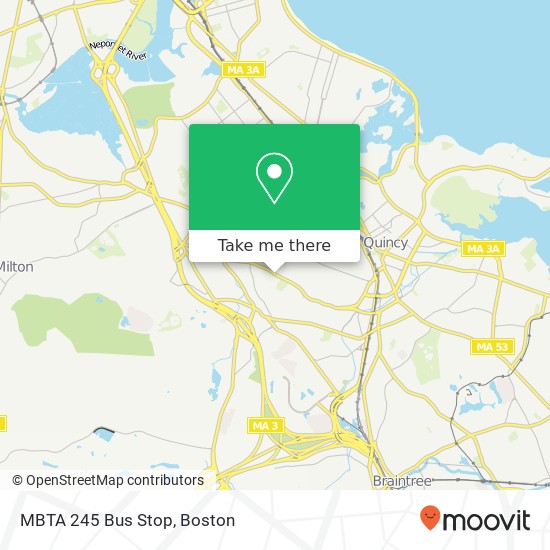 Mapa de MBTA 245 Bus Stop