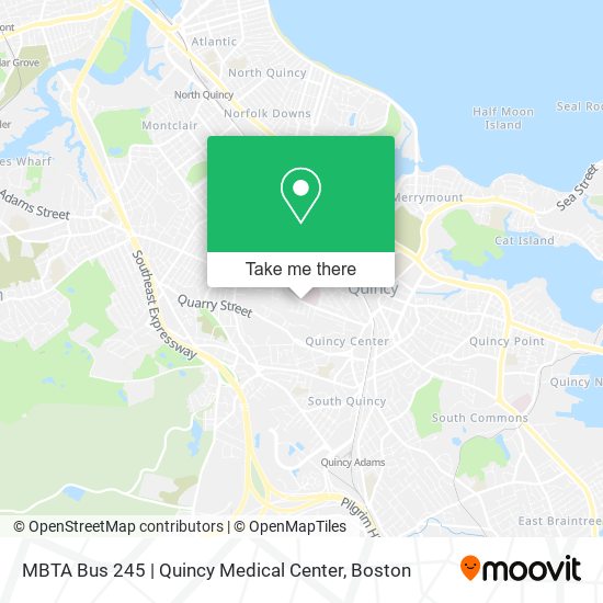 Mapa de MBTA Bus 245 | Quincy Medical Center