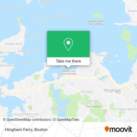 Hingham Ferry map