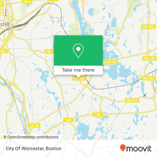 Mapa de City Of Worcester