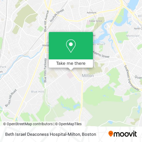 Beth Israel Deaconess Hospital-Milton map