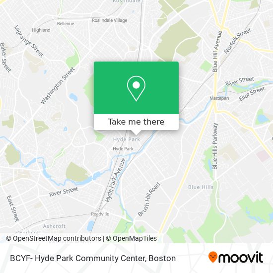 Mapa de BCYF- Hyde Park Community Center
