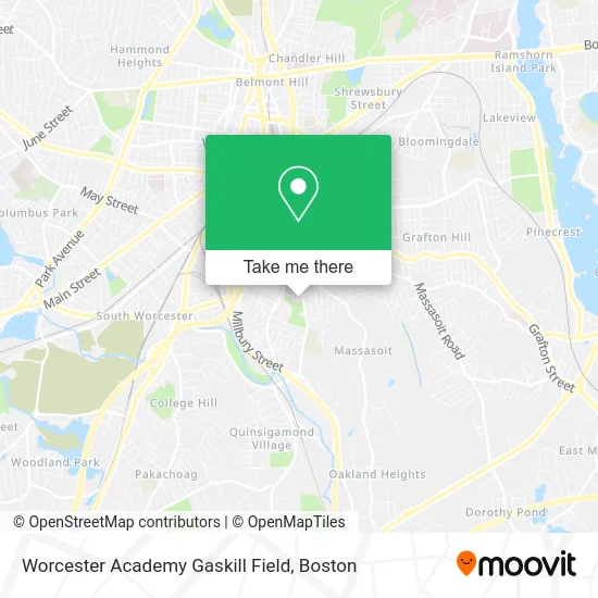 Worcester Academy Gaskill Field map