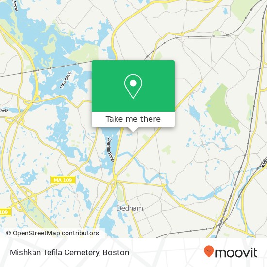 Mishkan Tefila Cemetery map