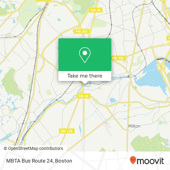 Mapa de MBTA Bus Route 24