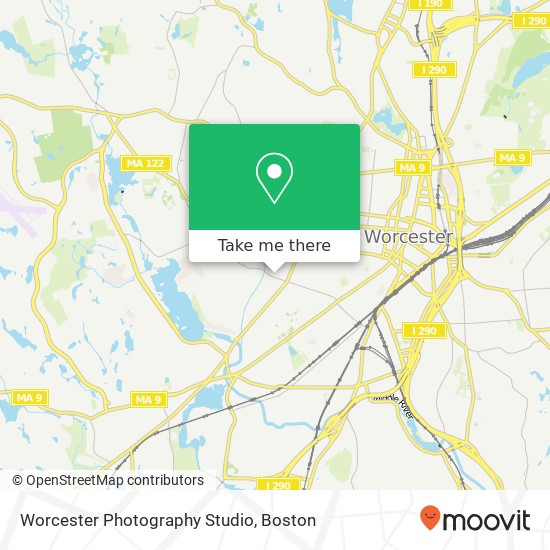 Worcester Photography Studio map