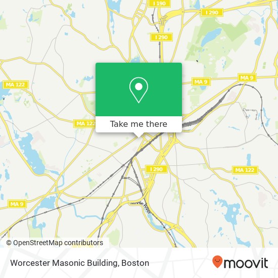 Worcester Masonic Building map