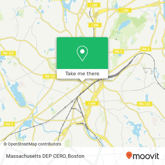 Mapa de Massachusetts DEP CERO