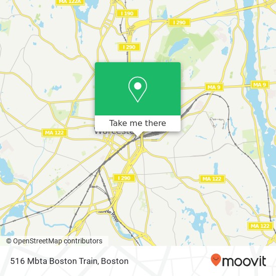 Mapa de 516 Mbta Boston Train
