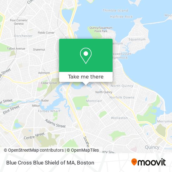 Blue Cross Blue Shield of MA map