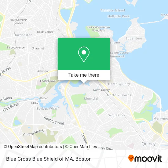 Blue Cross Blue Shield of MA map