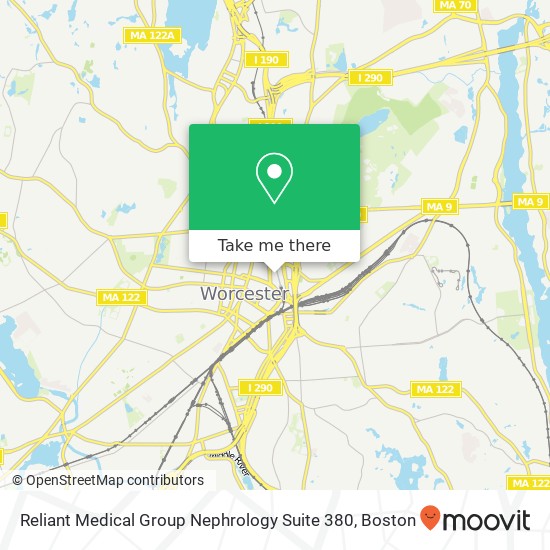 Reliant Medical Group Nephrology Suite 380 map