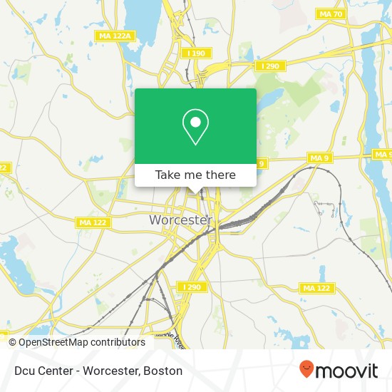 Dcu Center - Worcester map