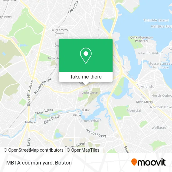 Mapa de MBTA codman yard