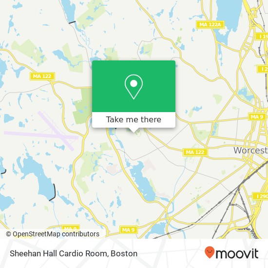 Mapa de Sheehan Hall Cardio Room