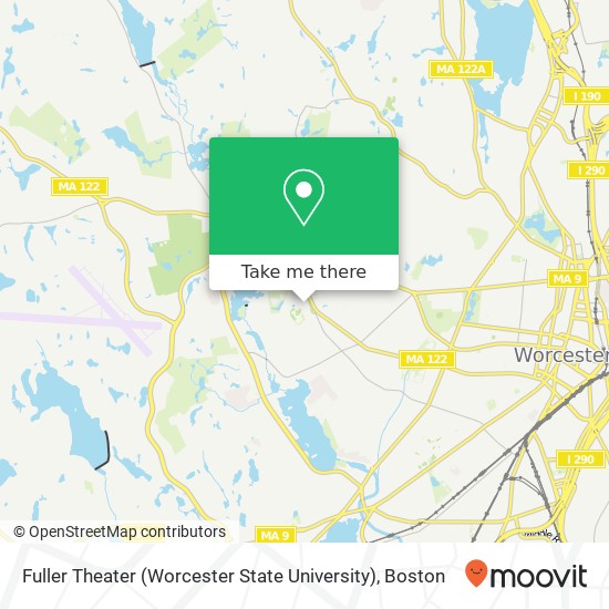 Fuller Theater (Worcester State University) map