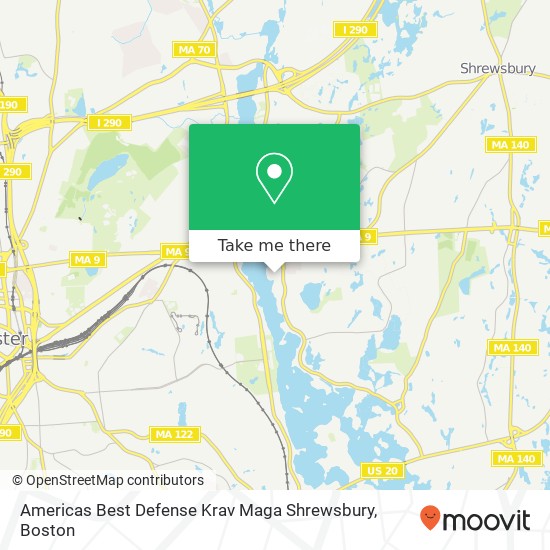 Mapa de Americas Best Defense Krav Maga Shrewsbury