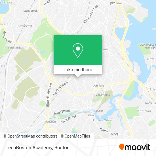 TechBoston Academy map