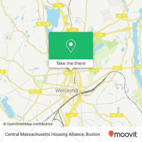 Central Massachusetts Housing Alliance map