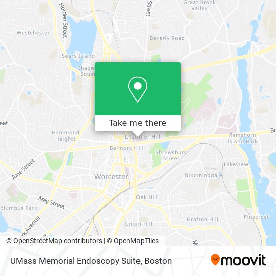 UMass Memorial Endoscopy Suite map