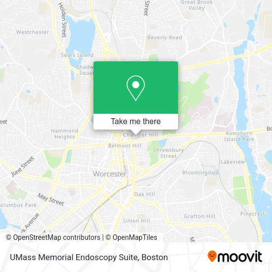 Mapa de UMass Memorial Endoscopy Suite