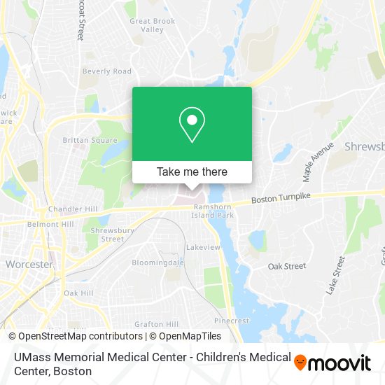 Mapa de UMass Memorial Medical Center - Children's Medical Center