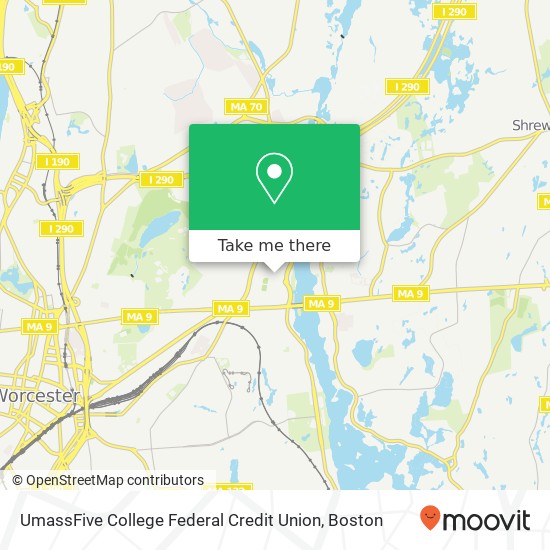 Mapa de UmassFive College Federal Credit Union