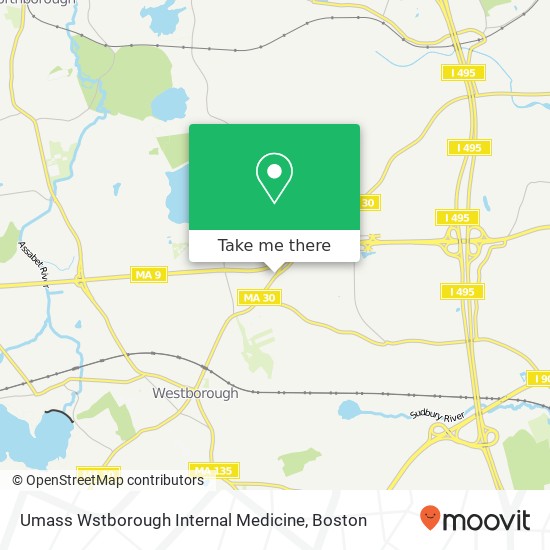 Mapa de Umass Wstborough Internal Medicine