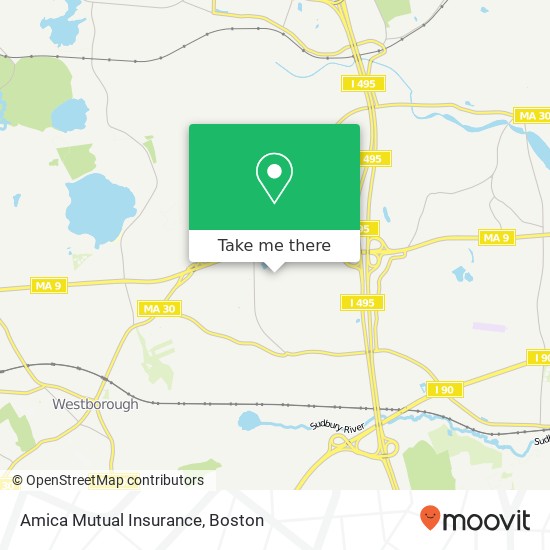 Amica Mutual Insurance map