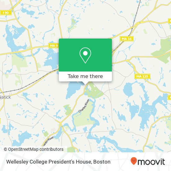 Wellesley College President's House map