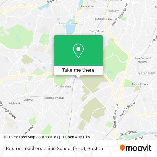 Boston Teachers Union School (BTU) map
