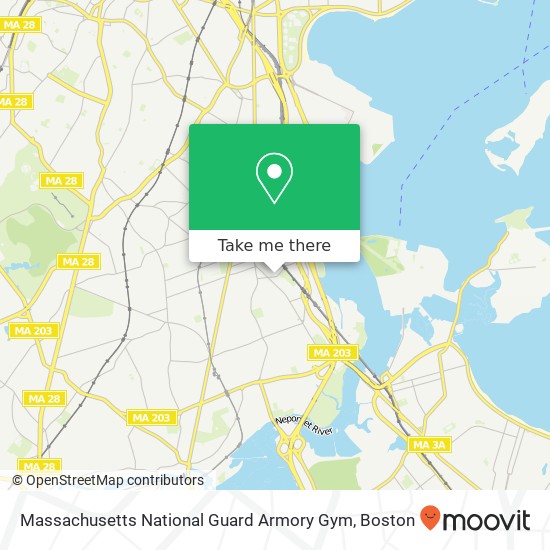Mapa de Massachusetts National Guard Armory Gym