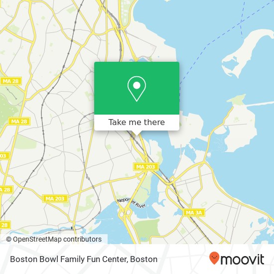 Boston Bowl Family Fun Center map