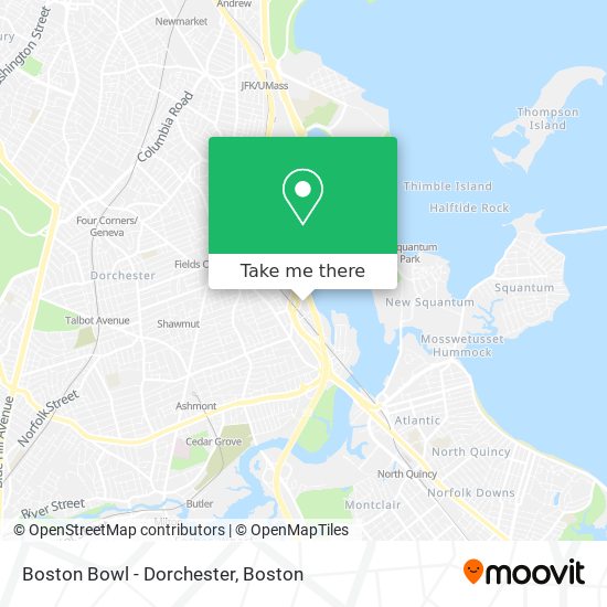 Mapa de Boston Bowl - Dorchester