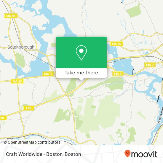 Mapa de Craft Worldwide - Boston