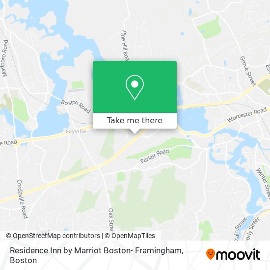 Mapa de Residence Inn by Marriot Boston- Framingham