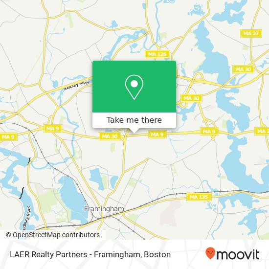 Mapa de LAER Realty Partners - Framingham