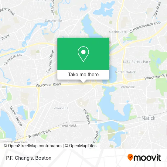 P.F. Chang's map