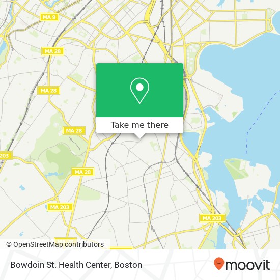 Bowdoin St. Health Center map